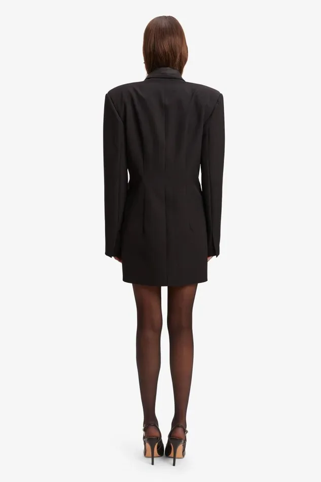 Women Party Dresses Bardot Joelle Tuxedo Dress In Black Black Women Party Dresses Bardot Joelle Tuxedo Dress In Black Black