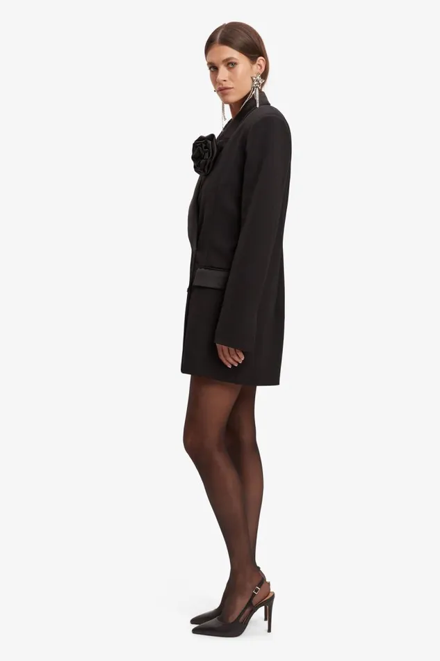Women Party Dresses Bardot Joelle Tuxedo Dress In Black Black Women Party Dresses Bardot Joelle Tuxedo Dress In Black Black