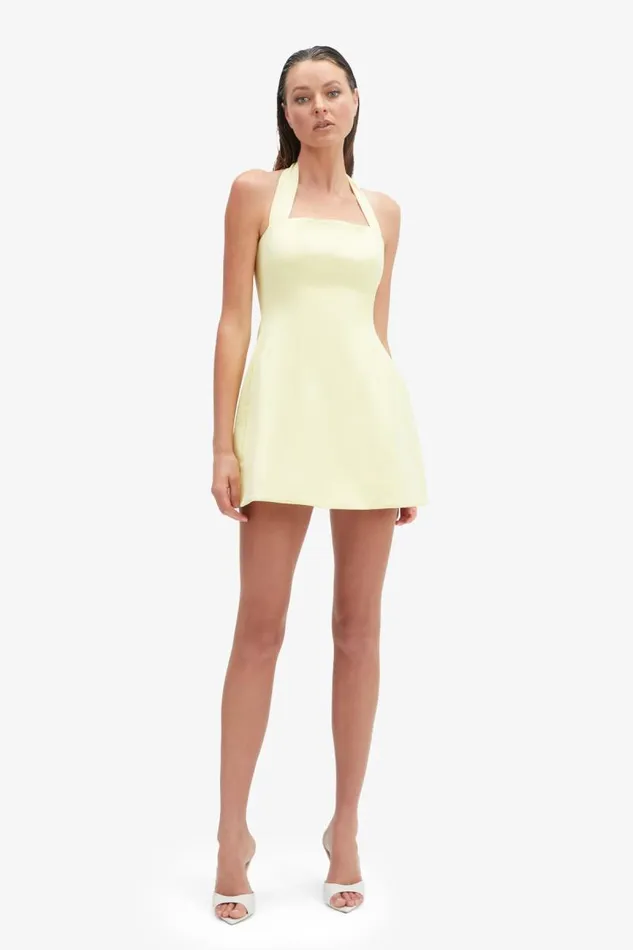 Women Party Dresses Bardot Nevelle Hourglass Halter Dress In Canary Yellow Canary Yellow Women Party Dresses Bardot Nevelle Hourglass Halter Dress In Canary Yellow Canary Yellow