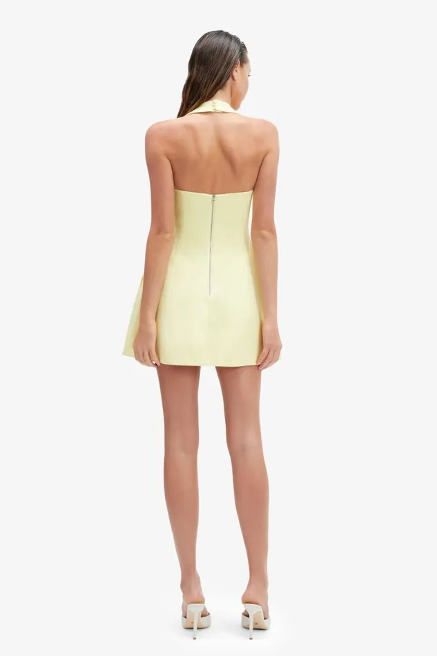 Women Party Dresses Bardot Nevelle Hourglass Halter Dress In Canary Yellow Canary Yellow Women Party Dresses Bardot Nevelle Hourglass Halter Dress In Canary Yellow Canary Yellow