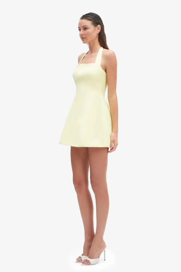 Women Party Dresses Bardot Nevelle Hourglass Halter Dress In Canary Yellow Canary Yellow Women Party Dresses Bardot Nevelle Hourglass Halter Dress In Canary Yellow Canary Yellow