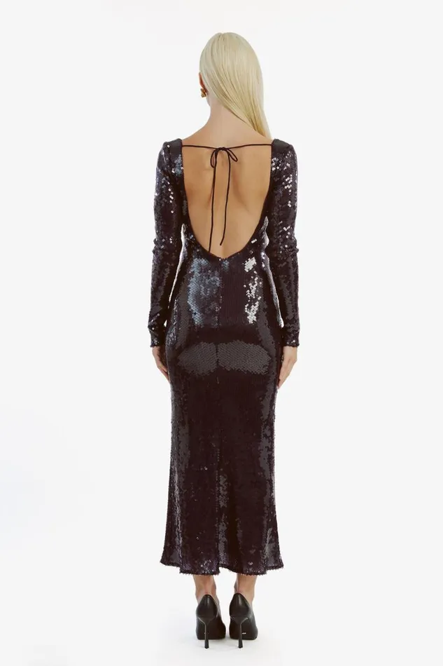 Women Party Dresses Bardot Verona Sequin Maxi Dress In Purple Purple Women Party Dresses Bardot Verona Sequin Maxi Dress In Purple Purple