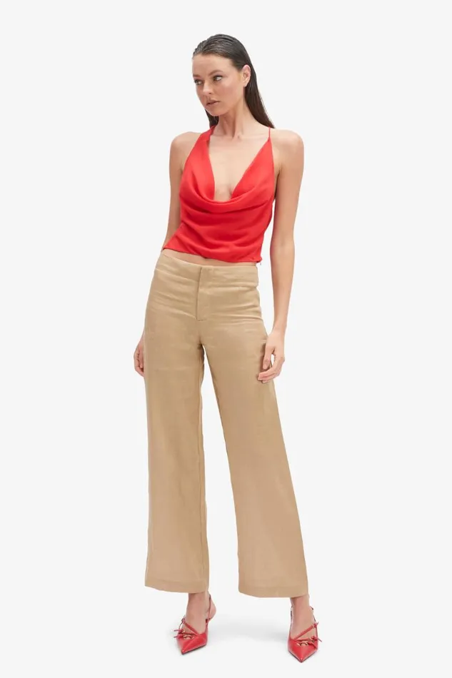 Women Party Tops Bardot Cherie Cowl Neck Top In Deep Red Deep Red Women Party Tops Bardot Cherie Cowl Neck Top In Deep Red Deep Red