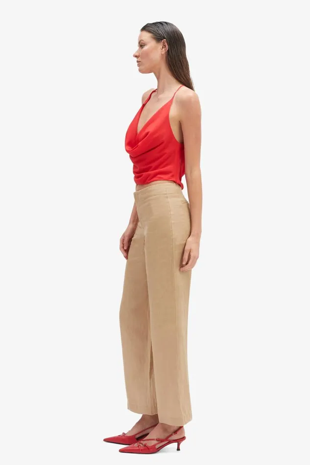 Women Party Tops Bardot Cherie Cowl Neck Top In Deep Red Deep Red Women Party Tops Bardot Cherie Cowl Neck Top In Deep Red Deep Red