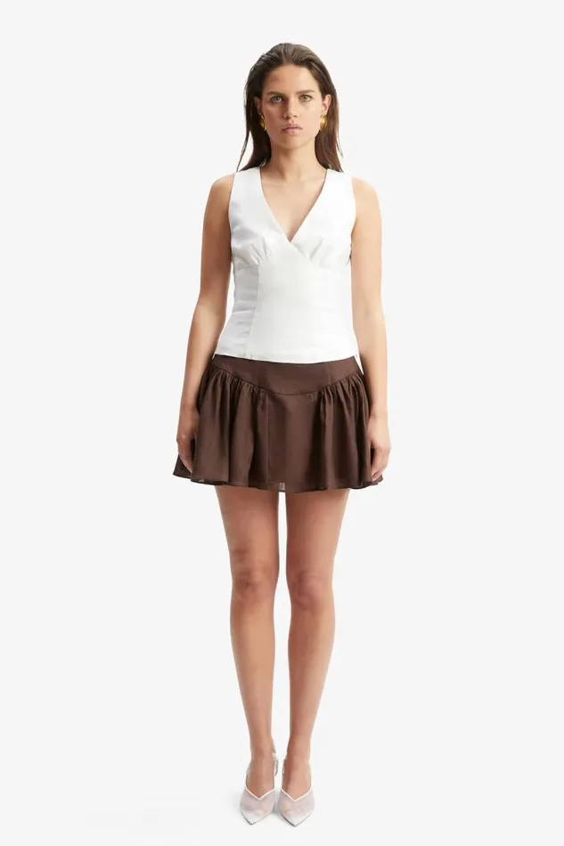Women Party Tops Bardot Domenico Linen Top In Orchid White Orchid White Women Party Tops Bardot Domenico Linen Top In Orchid White Orchid White