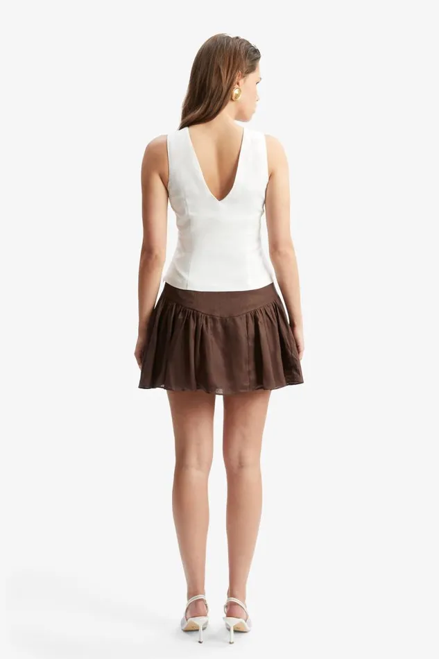 Women Party Tops Bardot Domenico Linen Top In Orchid White Orchid White Women Party Tops Bardot Domenico Linen Top In Orchid White Orchid White