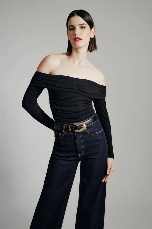 Women Party Tops Bardot Elsa Off The Shoudler Top In Black Black