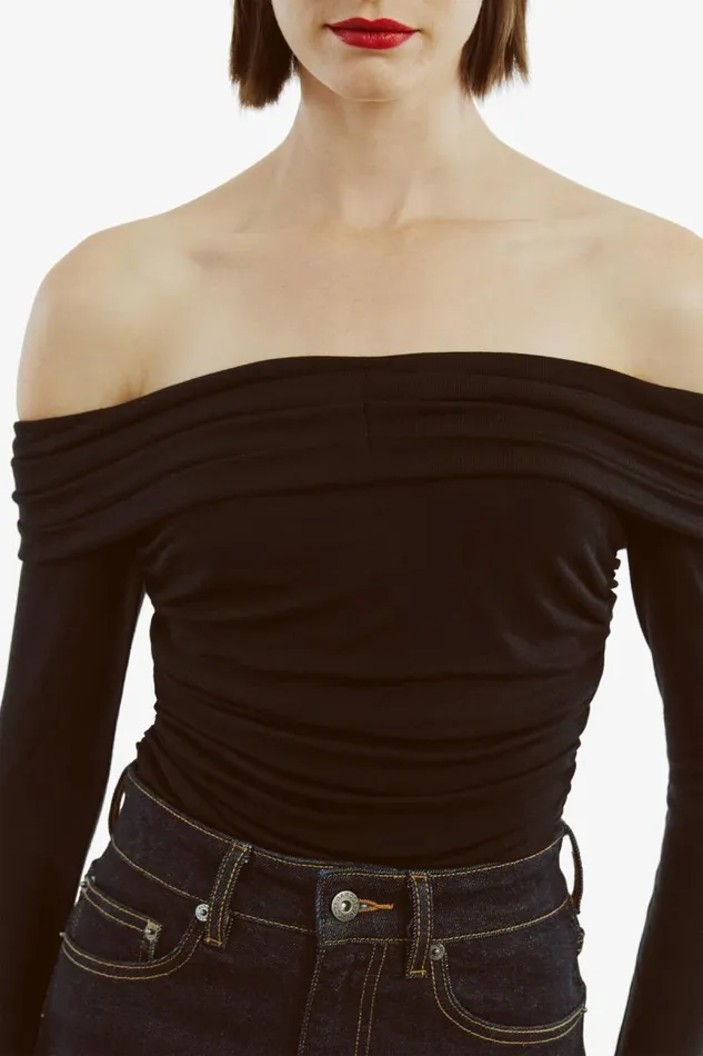 Women Party Tops Bardot Elsa Off The Shoudler Top In Black Black Women Party Tops Bardot Elsa Off The Shoudler Top In Black Black