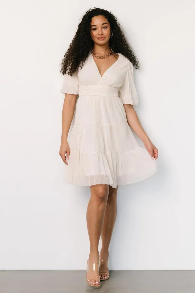 Women Patrice Short Dress Cream Baltic Born Short Dresses Women Patrice Short Dress Cream Baltic Born Short Dresses