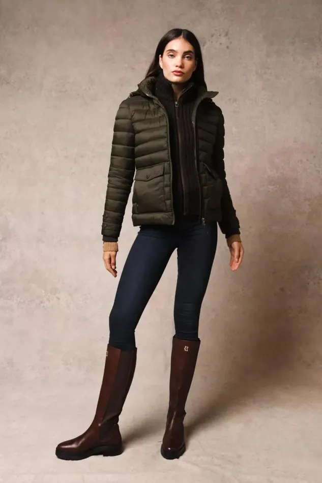 Women Pearson Hybrid Jacket Khaki Holland Cooper Jackets