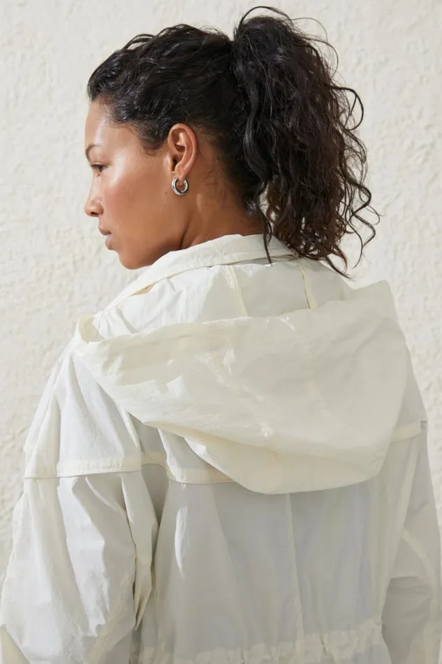 Women Puffers and Jackets Cotton On Longline Anorak Coconut Milk