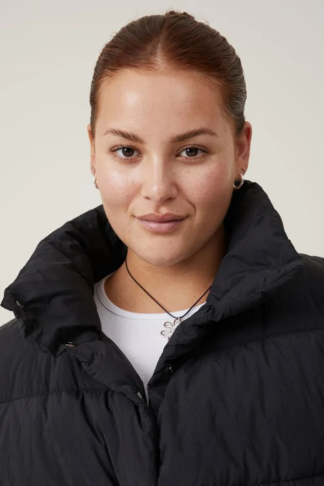 Women Puffers and Jackets Cotton On The Recycled Mother Puffer Vest 20 Black