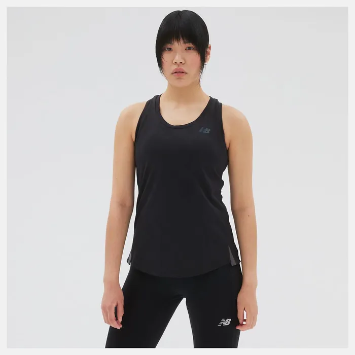Women Q Speed Jacquard Tank Black New Balance Shirts