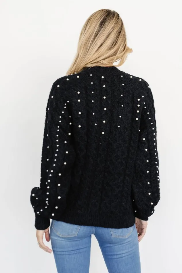 Women Quinn Pearl Knit Sweater Black Baltic Born Sweaters Women Quinn Pearl Knit Sweater Black Baltic Born Sweaters