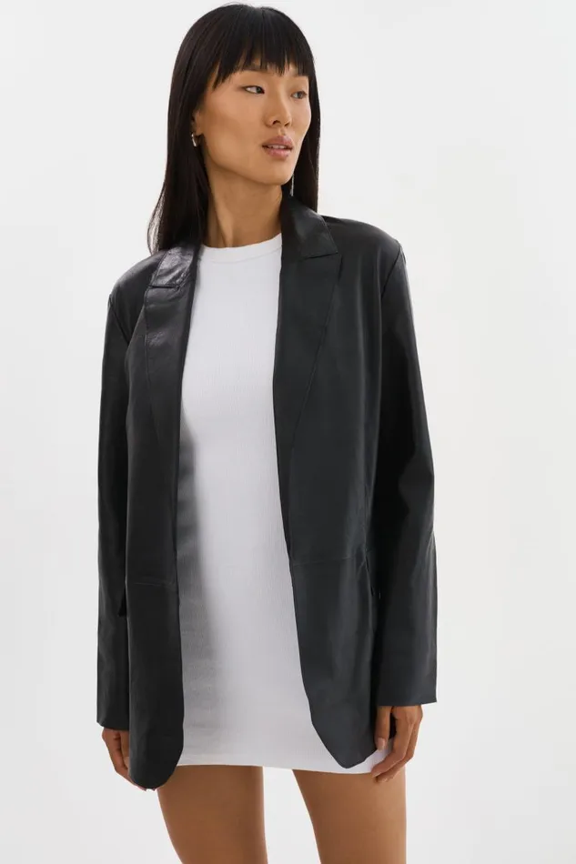 Women QUIRINA Leather Blazer Black LAMARQUE Leather Jackets Women QUIRINA Leather Blazer Black LAMARQUE Leather Jackets