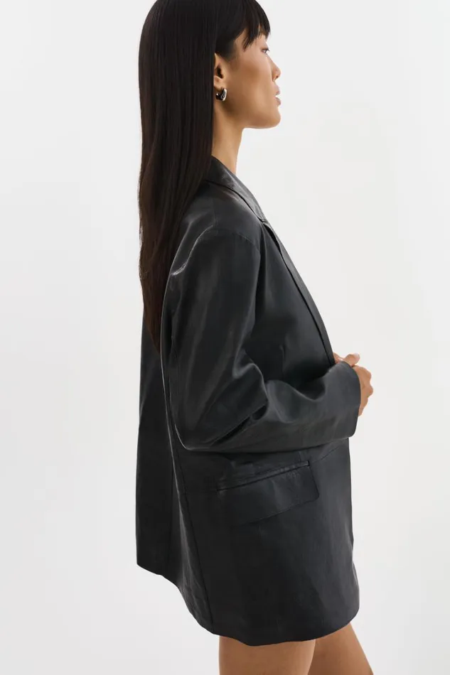 Women QUIRINA Leather Blazer Black LAMARQUE Leather Jackets Women QUIRINA Leather Blazer Black LAMARQUE Leather Jackets