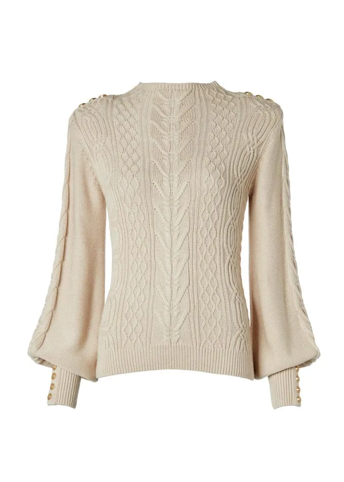 Women Rachel Knit Oatmeal Holland Cooper Knitwear Women Rachel Knit Oatmeal Holland Cooper Knitwear