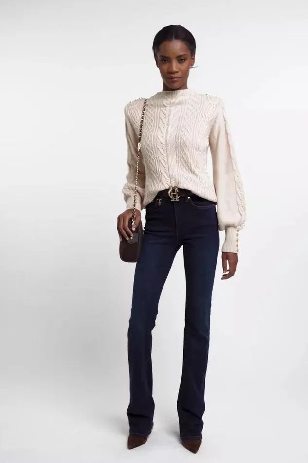 Women Rachel Knit Oatmeal Holland Cooper Knitwear Women Rachel Knit Oatmeal Holland Cooper Knitwear