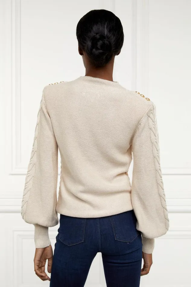 Women Rachel Knit Oatmeal Holland Cooper Knitwear Women Rachel Knit Oatmeal Holland Cooper Knitwear