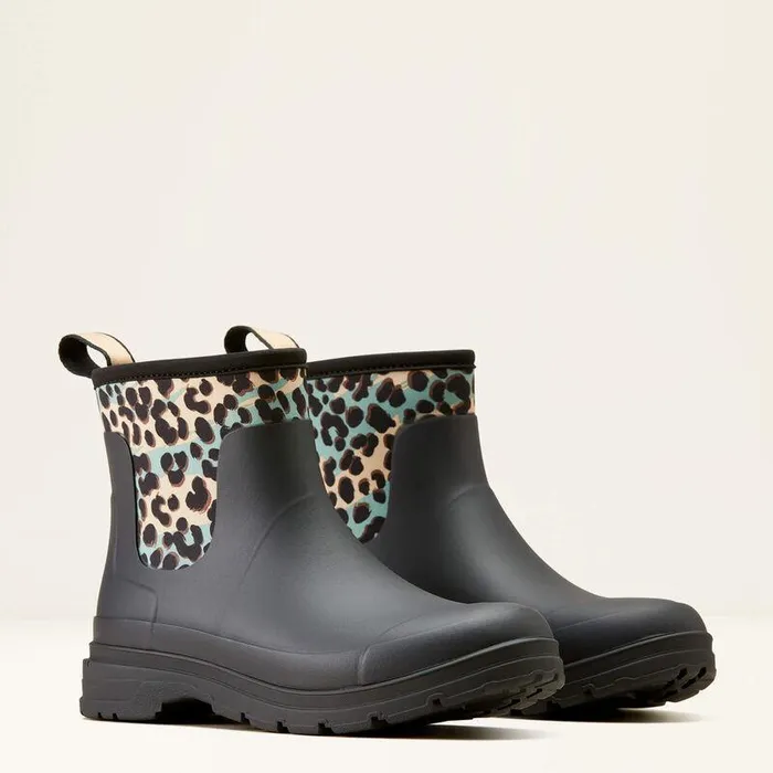 Women Rain Boots Ariat Kelmarsh Shortie Rubber Boot Blackleopard Camo Women Rain Boots Ariat Kelmarsh Shortie Rubber Boot Blackleopard Camo