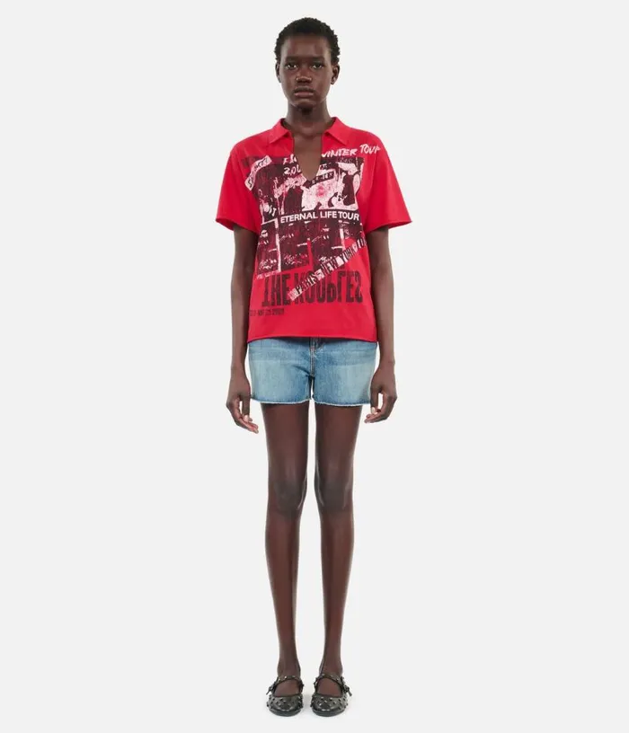 Women Red Eternal Life Tour Serigraphy Tshirt THE KOOPLES Tshirts