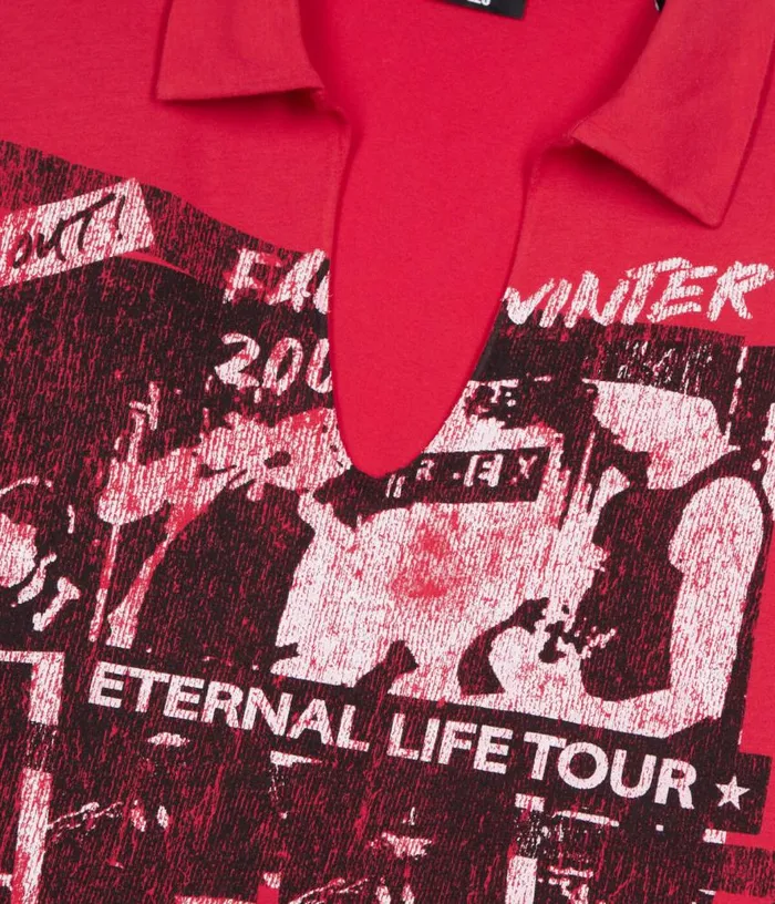 Women Red Eternal Life Tour Serigraphy Tshirt THE KOOPLES Tshirts