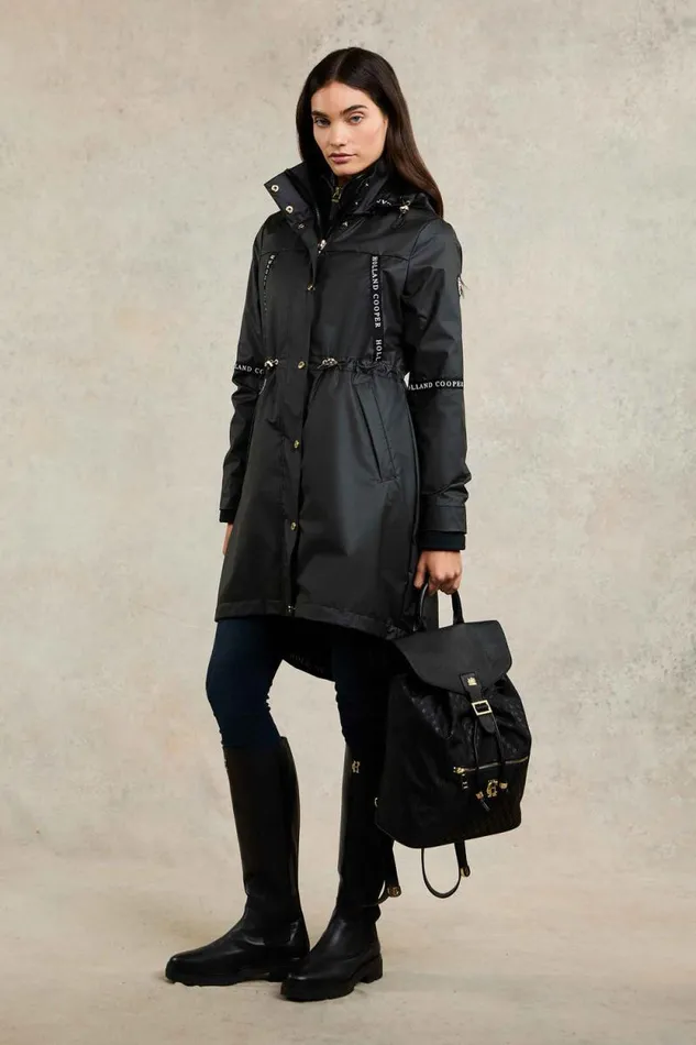 Women Regency Monogram Backpack Black Monogram Holland Cooper Bags