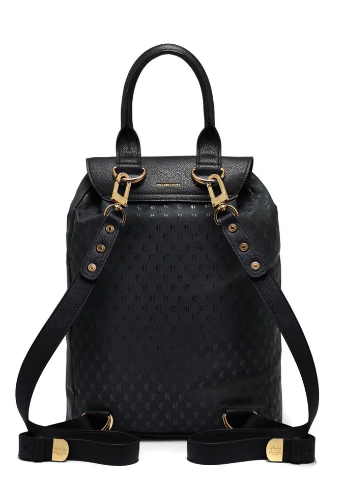 Women Regency Monogram Backpack Black Monogram Holland Cooper Bags