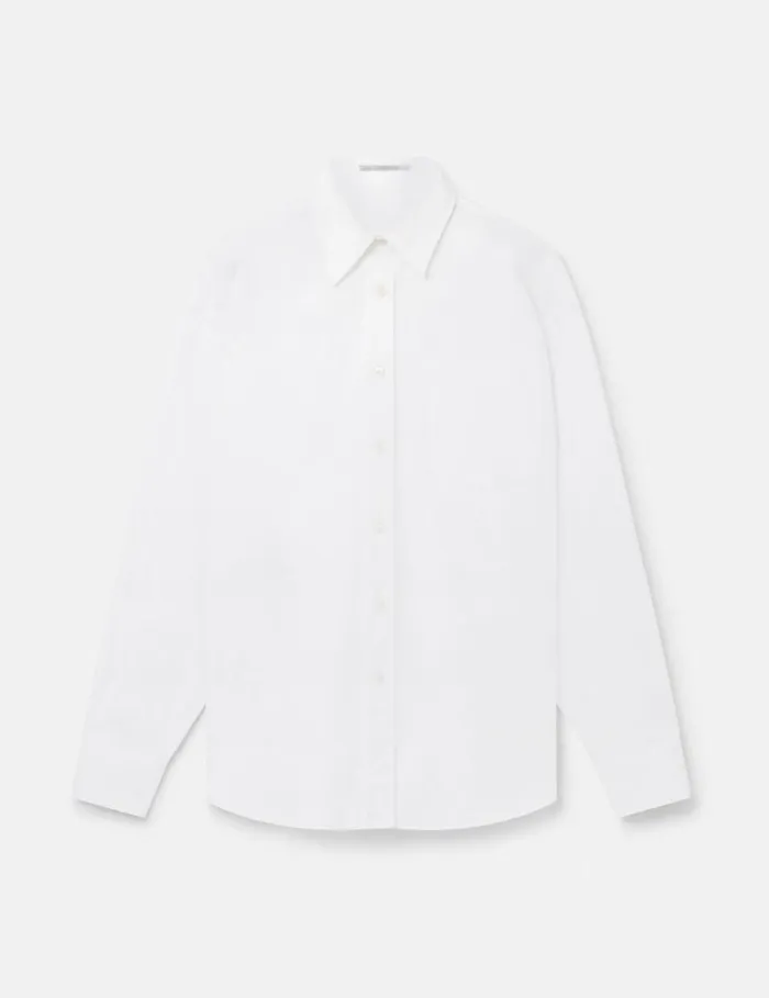 Women Regenerative Cotton Boyfriend Shirt Pure White Stella McCartney Shirts And Tops