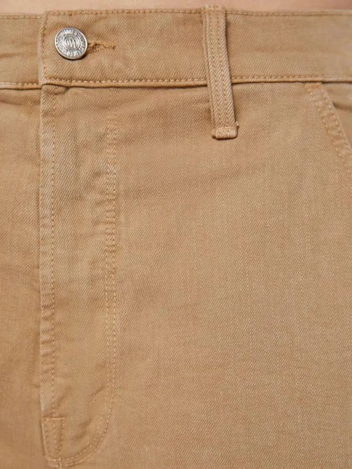 Women Relaxed Mother Denim The Bee039s Knees Short Fray Beige khaki