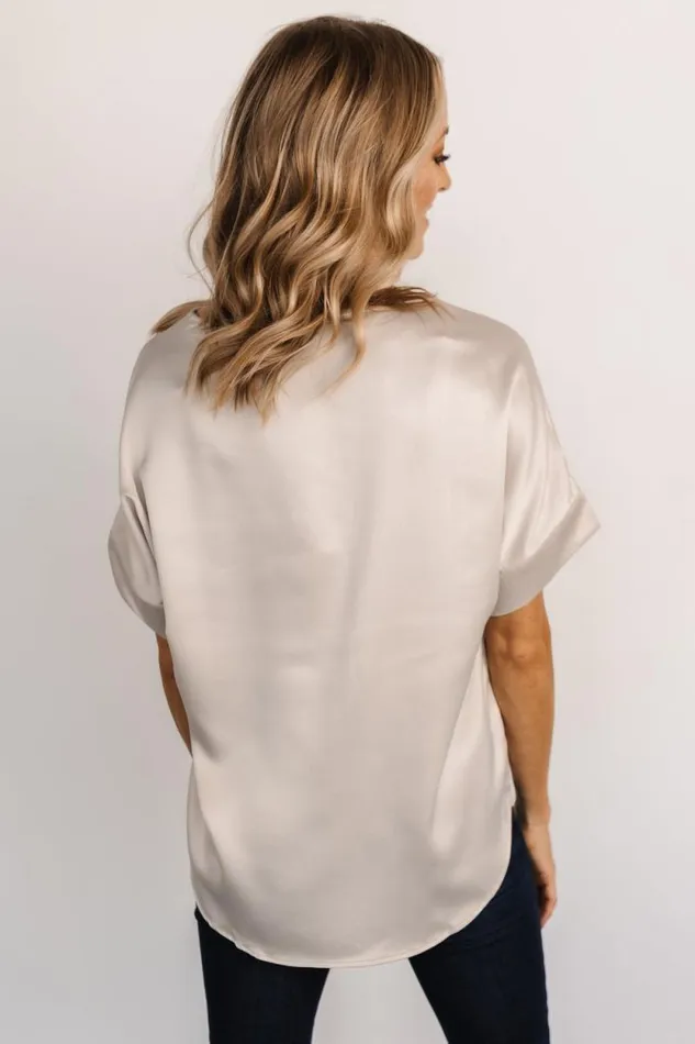 Women Rory Satin Top Pearl Baltic Born Blouses and Shirts Women Rory Satin Top Pearl Baltic Born Blouses and Shirts