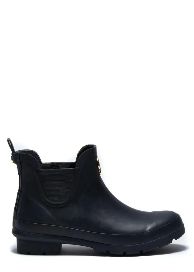 Women Rubber Chelsea Boot Black Holland Cooper Wellington Boots