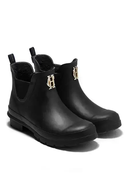 Women Rubber Chelsea Boot Black Holland Cooper Wellington Boots