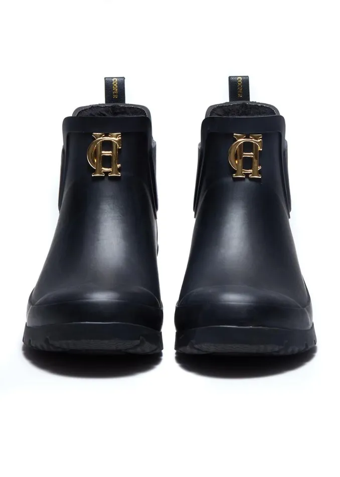 Women Rubber Chelsea Boot Black Holland Cooper Wellington Boots