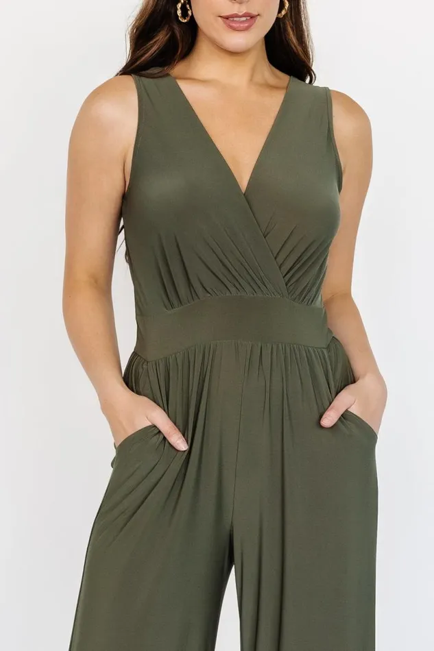 Women Rudie Sleeveless Jumpsuit Olive Baltic Born Jumpsuits and Rompers