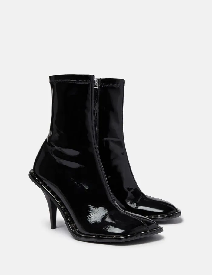 Women Ryder Lacquered Stiletto Ankle Boots Black Stella McCartney Boots Women Ryder Lacquered Stiletto Ankle Boots Black Stella McCartney Boots
