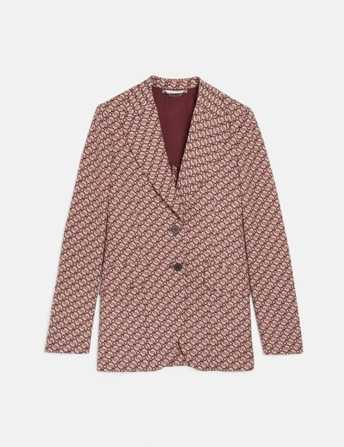 Women SWave Print SingleBreasted Blazer Hazelrose Stella McCartney Tailoring