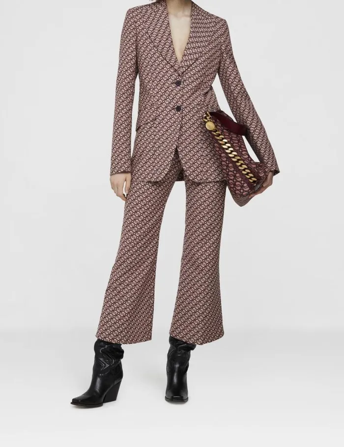 Women SWave Print SingleBreasted Blazer Hazelrose Stella McCartney Tailoring