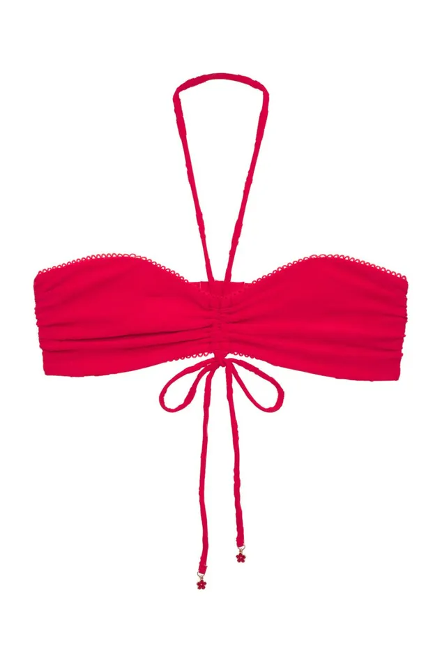 Women Sabrina Bikini Top Red For Love and Lemons Swim Women Sabrina Bikini Top Red For Love and Lemons Swim