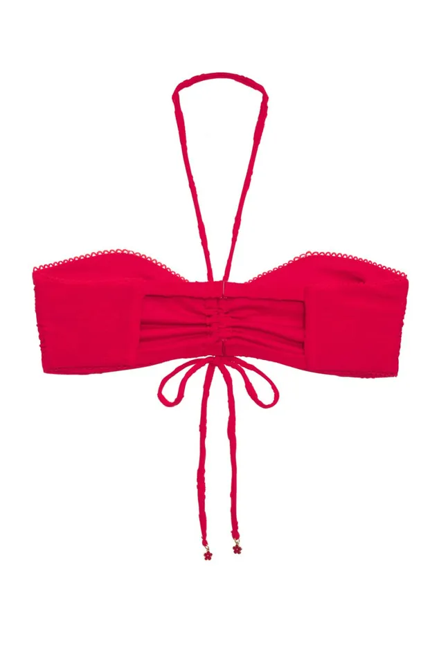 Women Sabrina Bikini Top Red For Love and Lemons Swim Women Sabrina Bikini Top Red For Love and Lemons Swim