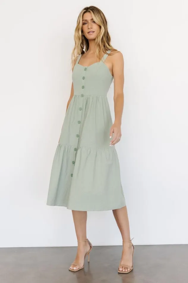 Women Sammy Tank Midi Dress Sage Baltic Born Midi Dresses