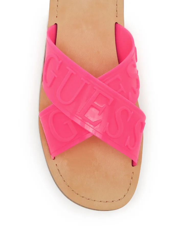 Women Sandals GUESS Pink Gesabel Logo Slides
