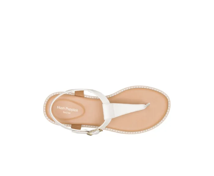 Women Sandals Hush Puppies Lexi Toepost Ivory Leather