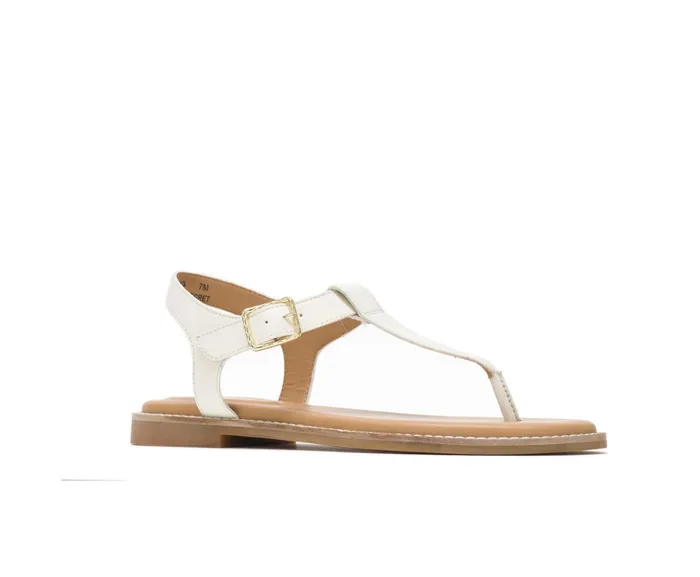 Women Sandals Hush Puppies Lexi Toepost Ivory Leather
