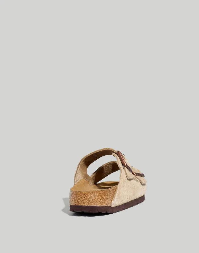 Women Sandals Madewell Birkenstock Arizona Soft Footbed Sandals In Nubuck Taupe