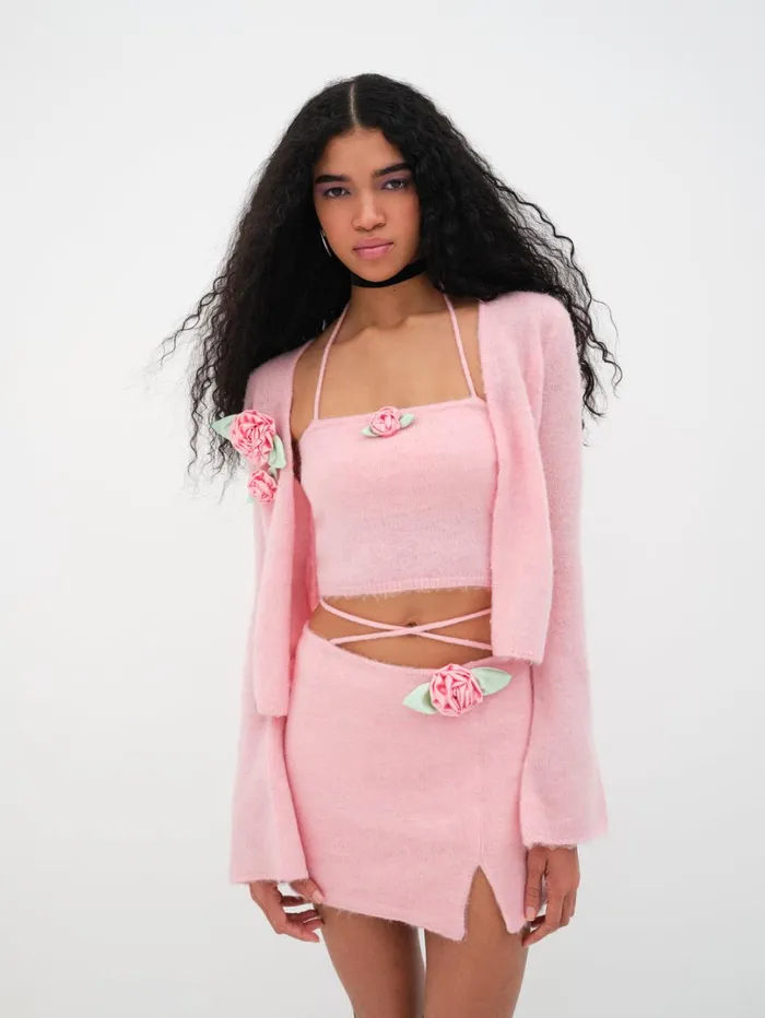 Women Savannah Skirt Pink For Love and Lemons Knitwear Women Savannah Skirt Pink For Love and Lemons Knitwear