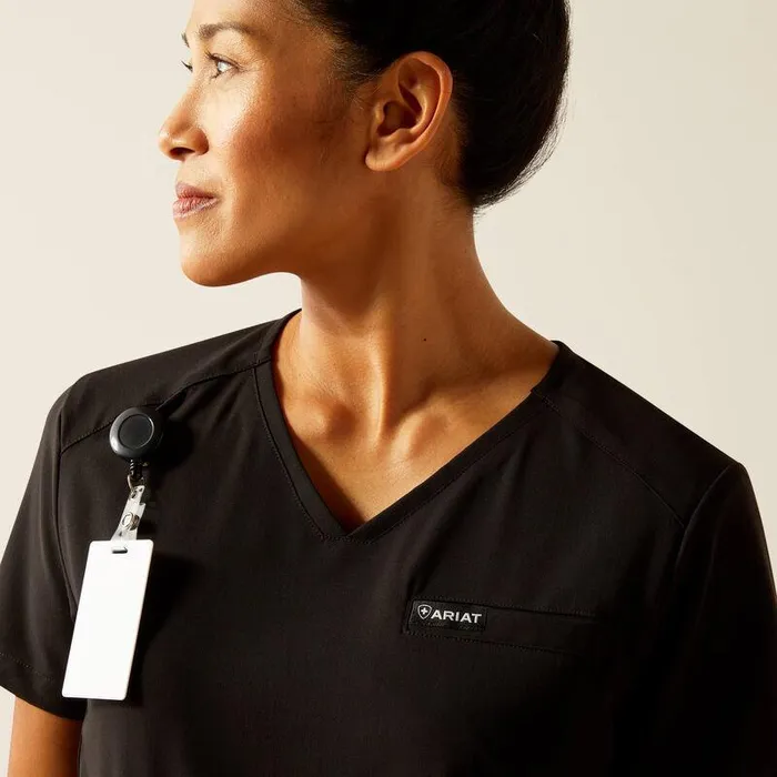 Women Scrubs Ariat Clara 6 Pocket Scrub Top Black Women Scrubs Ariat Clara 6 Pocket Scrub Top Black