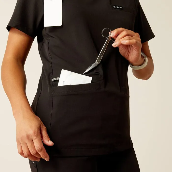 Women Scrubs Ariat Clara 6 Pocket Scrub Top Black Women Scrubs Ariat Clara 6 Pocket Scrub Top Black