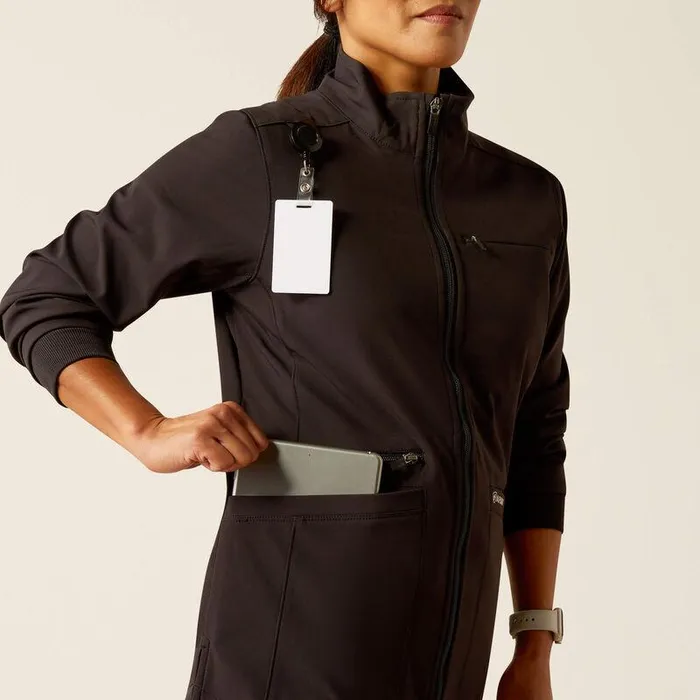Women Scrubs Ariat Rosalyn Utility Scrub Jacket Black