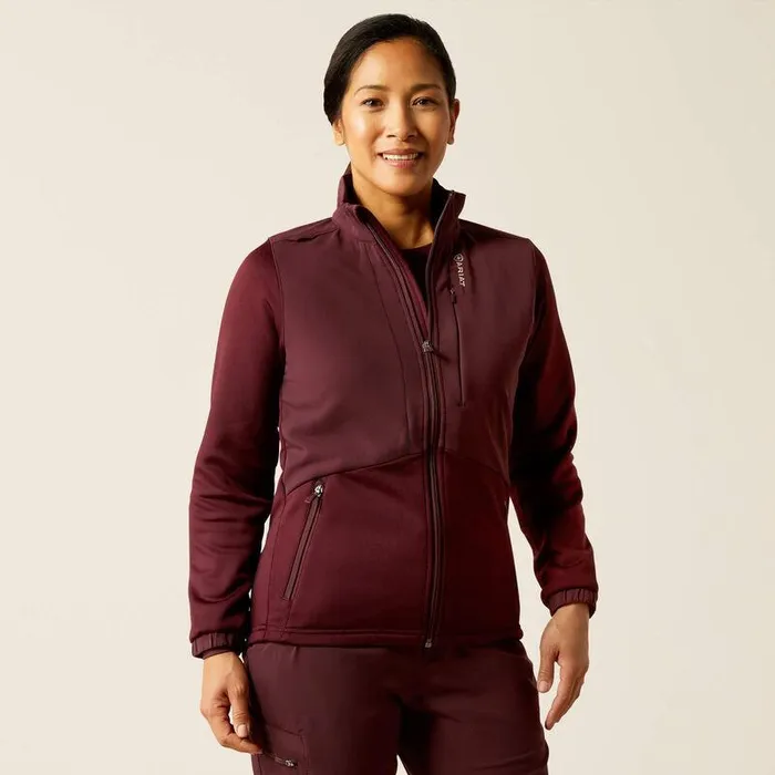 Women Scrubs Ariat Sina Fleece Scrub Jacket Winetasting